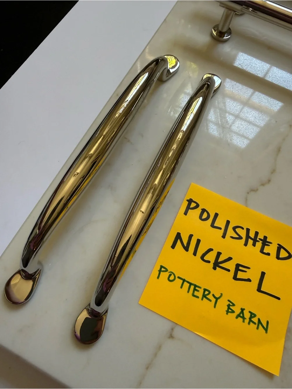 POTTERY BARN Polished Nickel Cabinet & Drawer Pulls